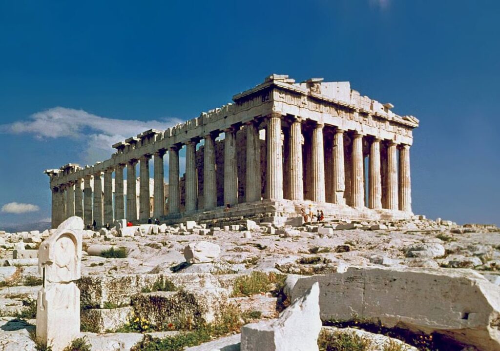 Athens and the remains of the Acropolis Greece